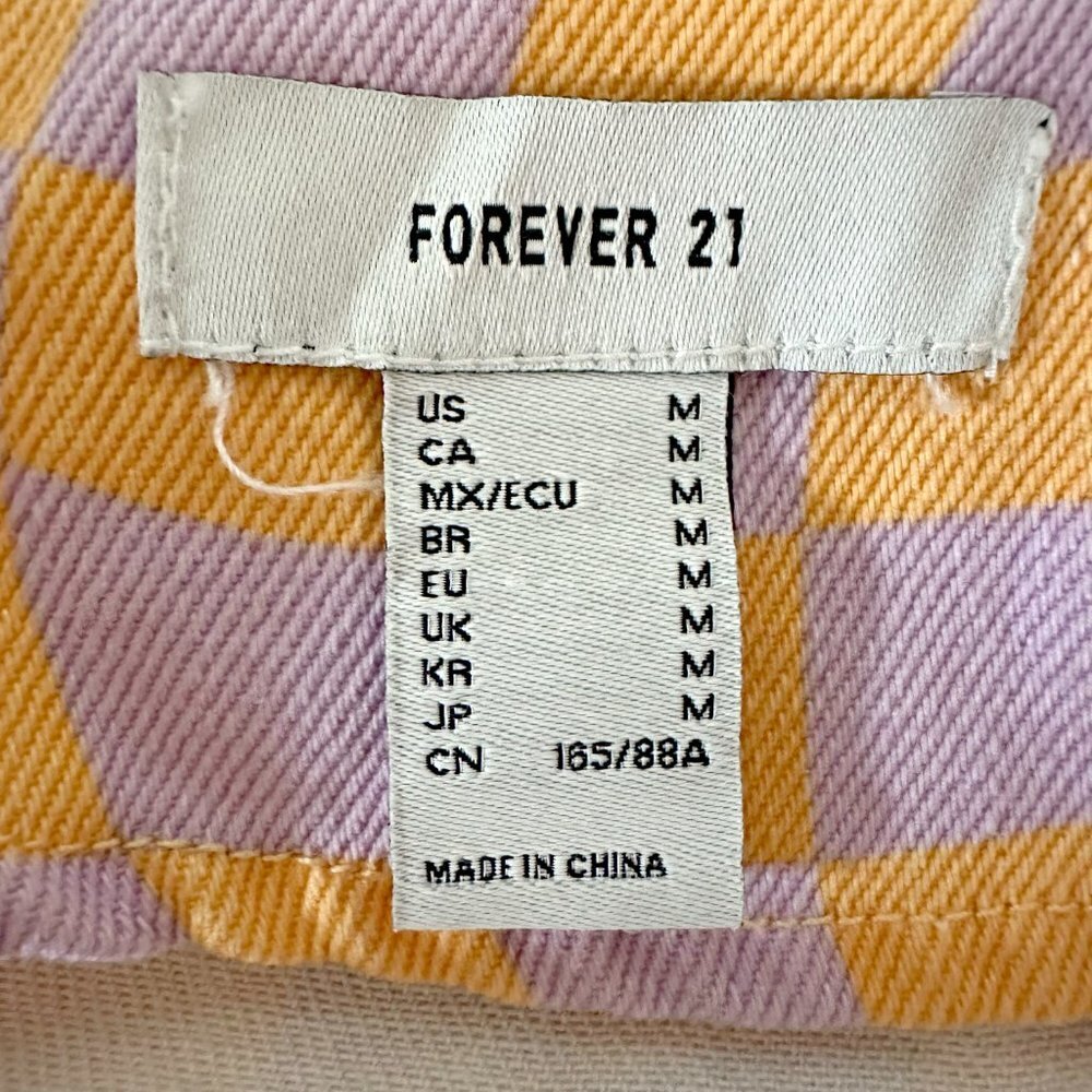 Oversized Checkered Denim Jacket - Picture 8 of 12